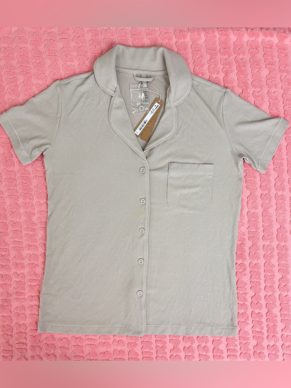 🗿SKIMS Soft Lounge Shirt | Stone | XXS | NWT 🏷️